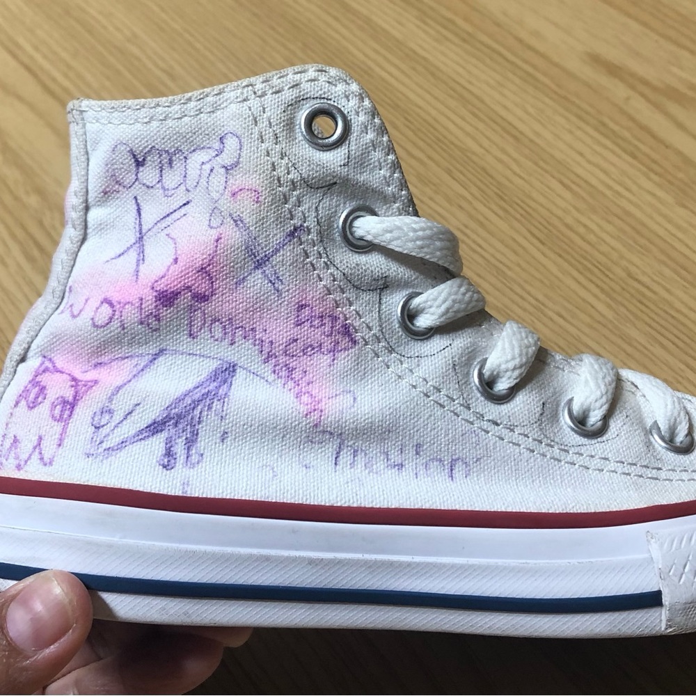 Converse Chuck Taylor Kids White Sneakers Unisex Boy Size 12.5 - Picture 6 of 12
